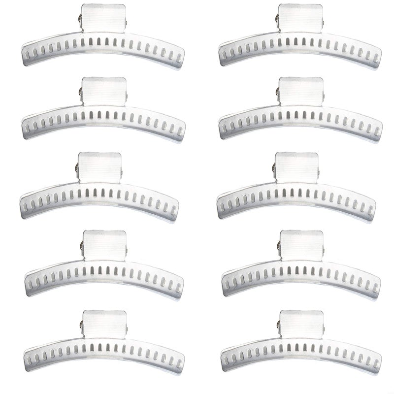 Salon Supply Co Hair Clips - Set of 10 - Aluminum 3.5 Butterfly Wave Setting Clips for Finger and Marcel Wave Hairstyles - Image 1